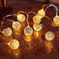 Wrought Iron Metal House Holiday Decoration Christmas Modeling Lighting Chain