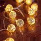 Wrought Iron Metal House Holiday Decoration Christmas Modeling Lighting Chain
