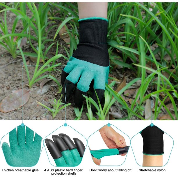 Garden Genie Gloves With Claws Waterproof Garden Gloves For Digging Planting Breathable Gardening Gloves For Yard Work